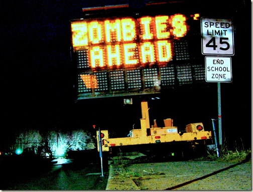 warning zombies ahead