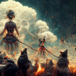 Bikini Cowboy Girl Surrounded by Wolves: Final Assimilation
