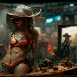 Bikini Cowboy Girl Diorama