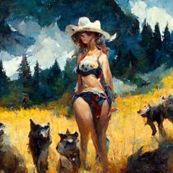 Bikini Cowboy Girl Saga: Wolves in the Field