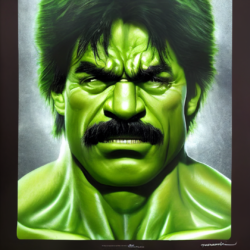 Hulk With or Without Moustache?